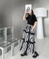 String Ribbon Flare Skirt